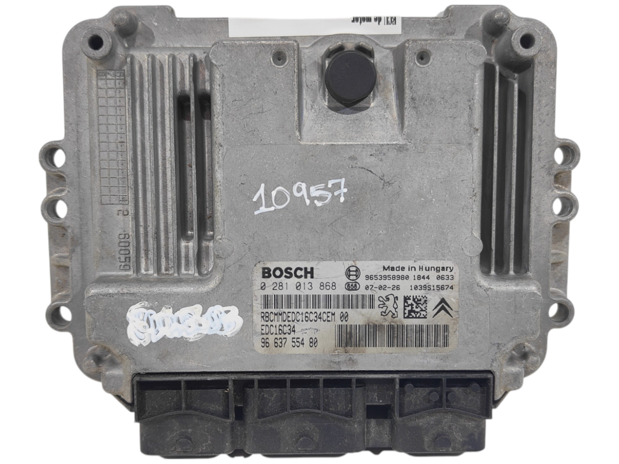 ECU de motor Peugeot 207 1.6 HDI 2007, Ref: 10957-K3B9