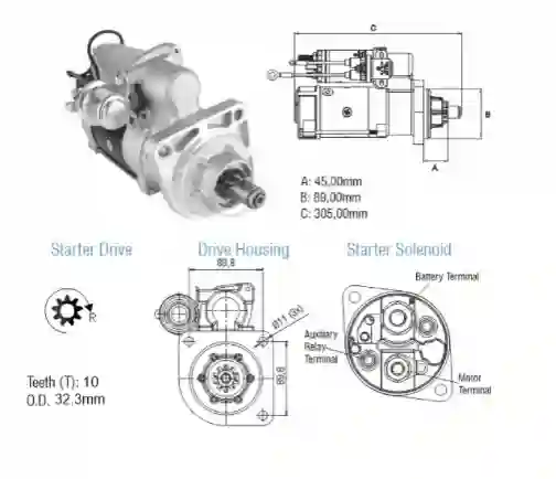 ARRANQUE 10D VW C/CUMMINS ISB 24V