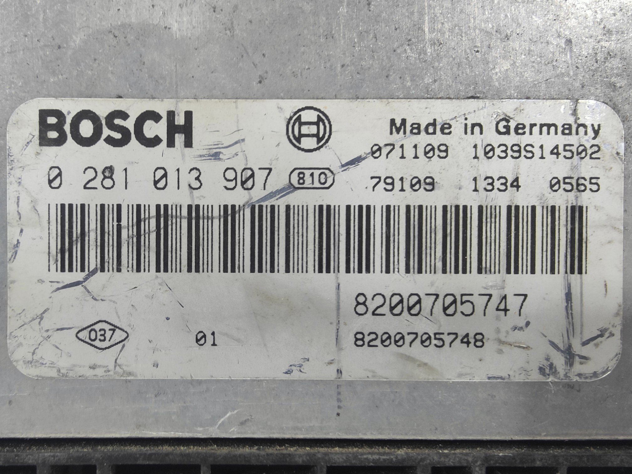 ECU de motor Renault MEGANE II SCENIC 1.9 DCI 130HP , Ref: 8077-K3A7