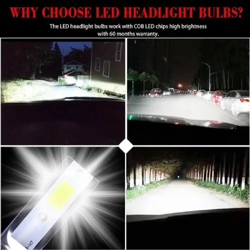 Kit Led H4 Lamparas Luces Auto Corta Larga 6500k 3800lm