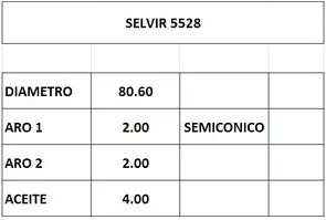 Juego de aros de pistón para motor Mitsubishi 4D65 1.8D