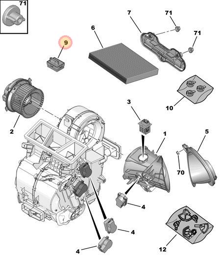 Resistencia de ventilador de calefacción