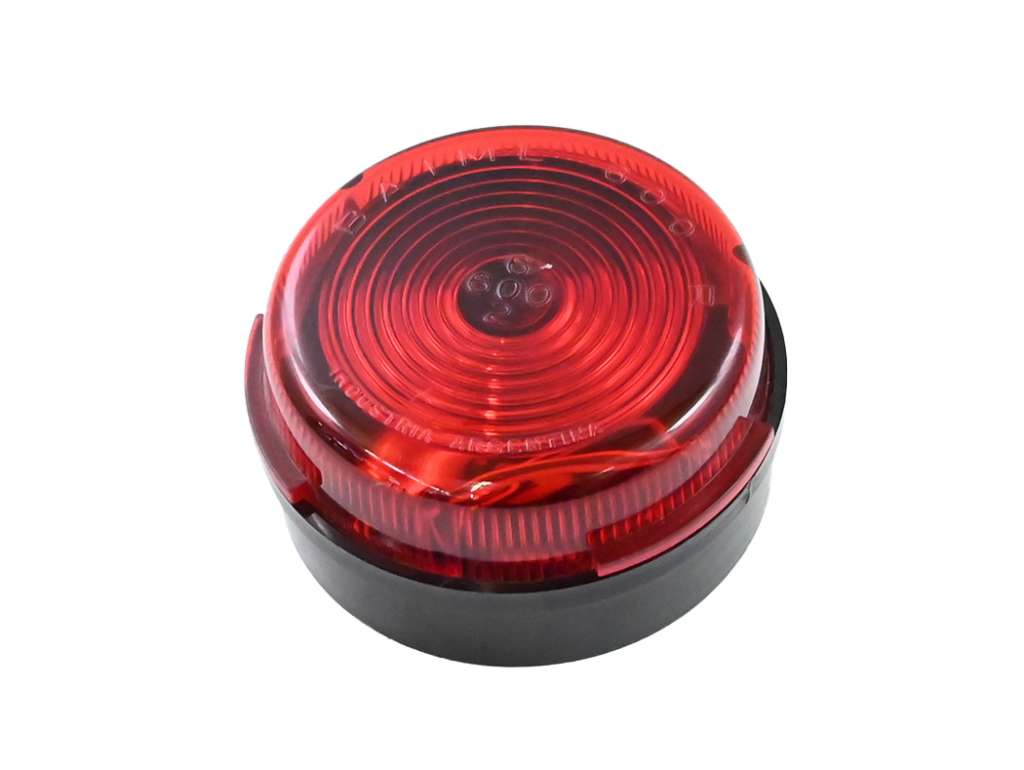 Faro lateral universal redondo rojo 81mm