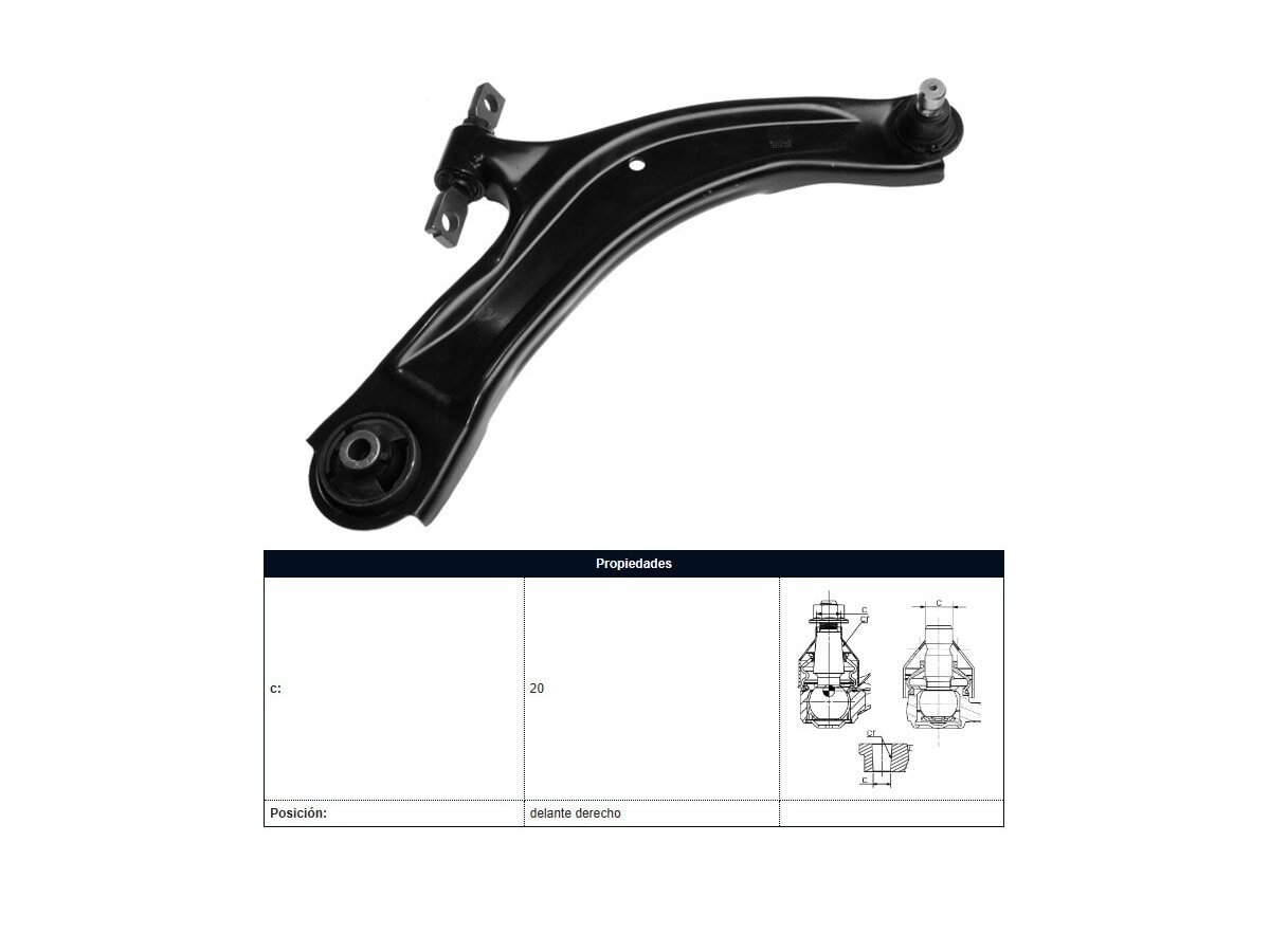 Parilla De Suspension Delantera Renault Koleos 09-15 Der