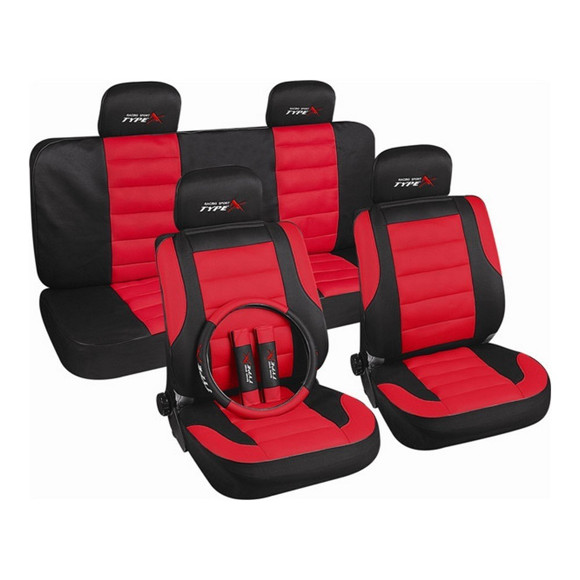 KIT JUEGO DE FUNDAS CUBRE ASIENTO + CUBRE VOLANTE