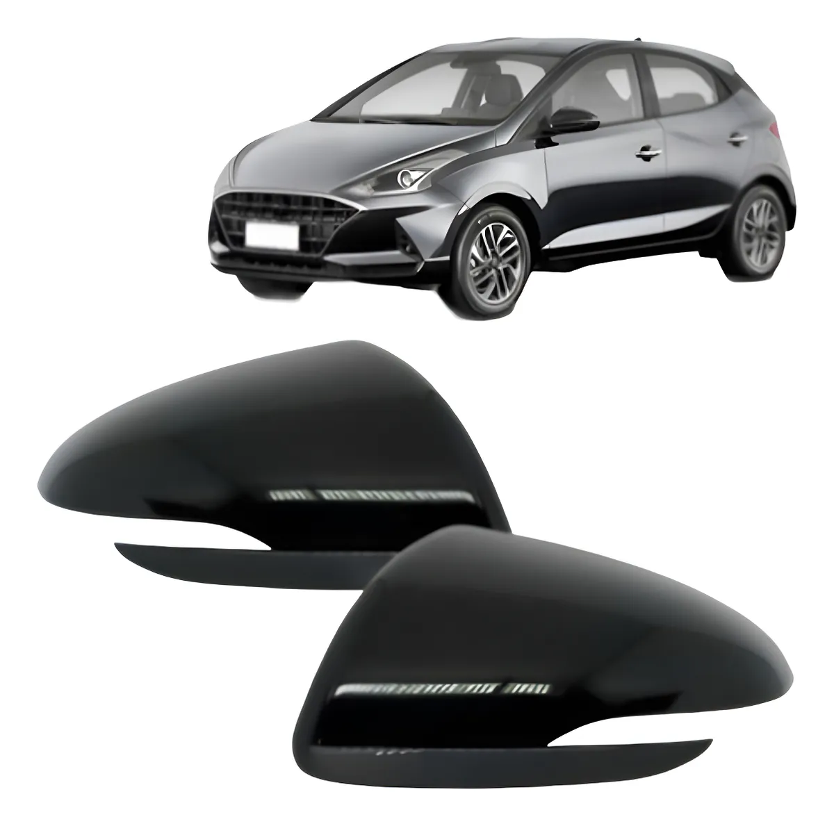 Par capa de retrovisor Hyundai Hb20 2020 2021 2023 2024 2025