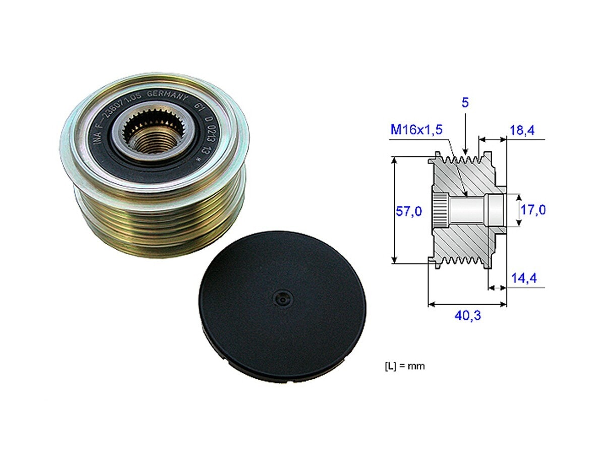 Polea Alternador Marcha Libre Hyundai Accent 08-25