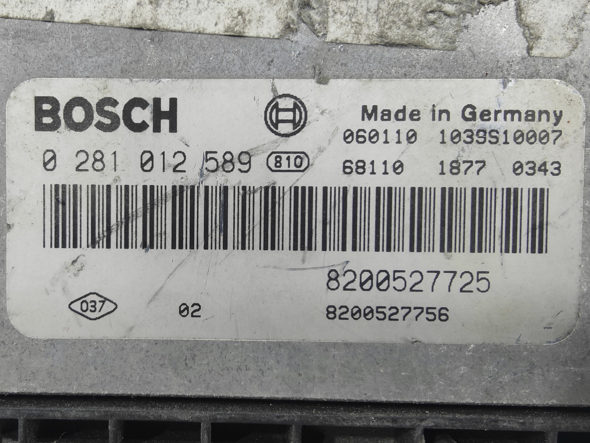 ECU de motor Renault MEGANE II SCENIC 1.9 DCI 130HP 2006, Ref: 8187-K3B12