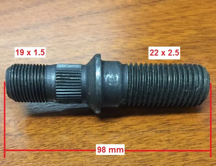 TORNILLO 19 X 1.5 / 22 X 2.5 X 98 TRA IZQ