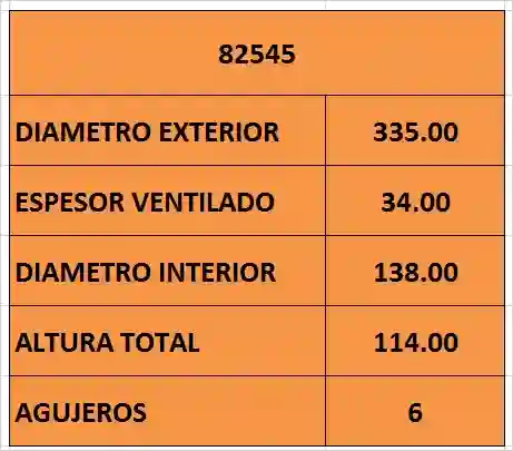 DISCO FRENO 335mm 6 AGUJEROS DEL MB ACCELO 915C