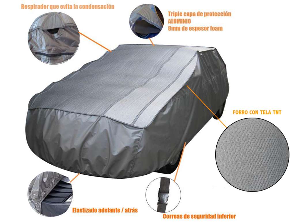 Funda protectora para automóvil antigranizo