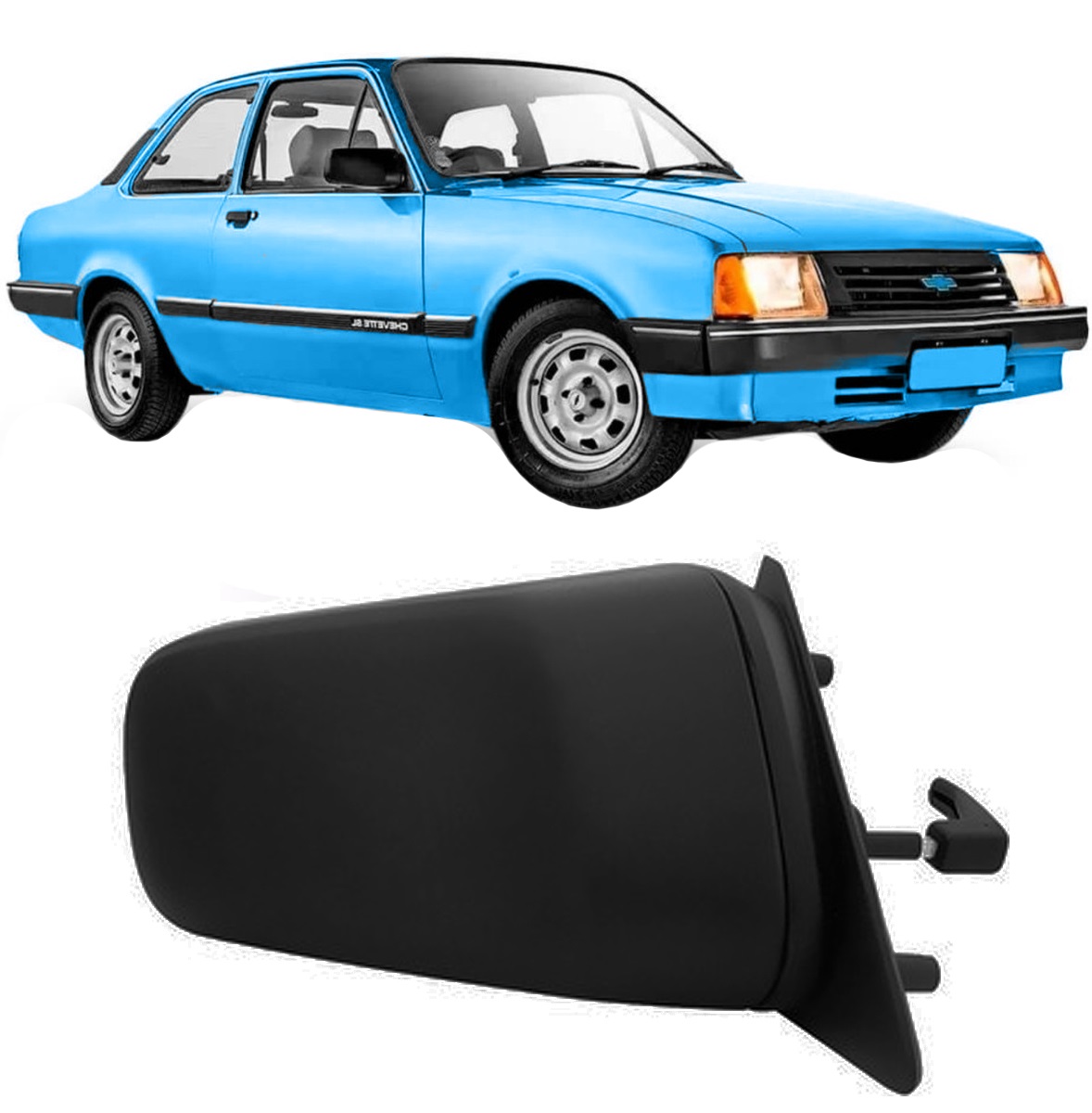 Espejo Chevrolet Chevette 1986  1992 Derecho Con Control