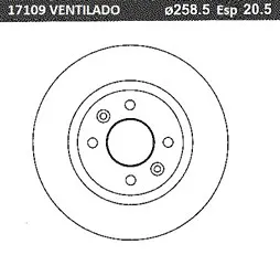DISCO FRENO (259mm) DEL RENAULT MEGANE