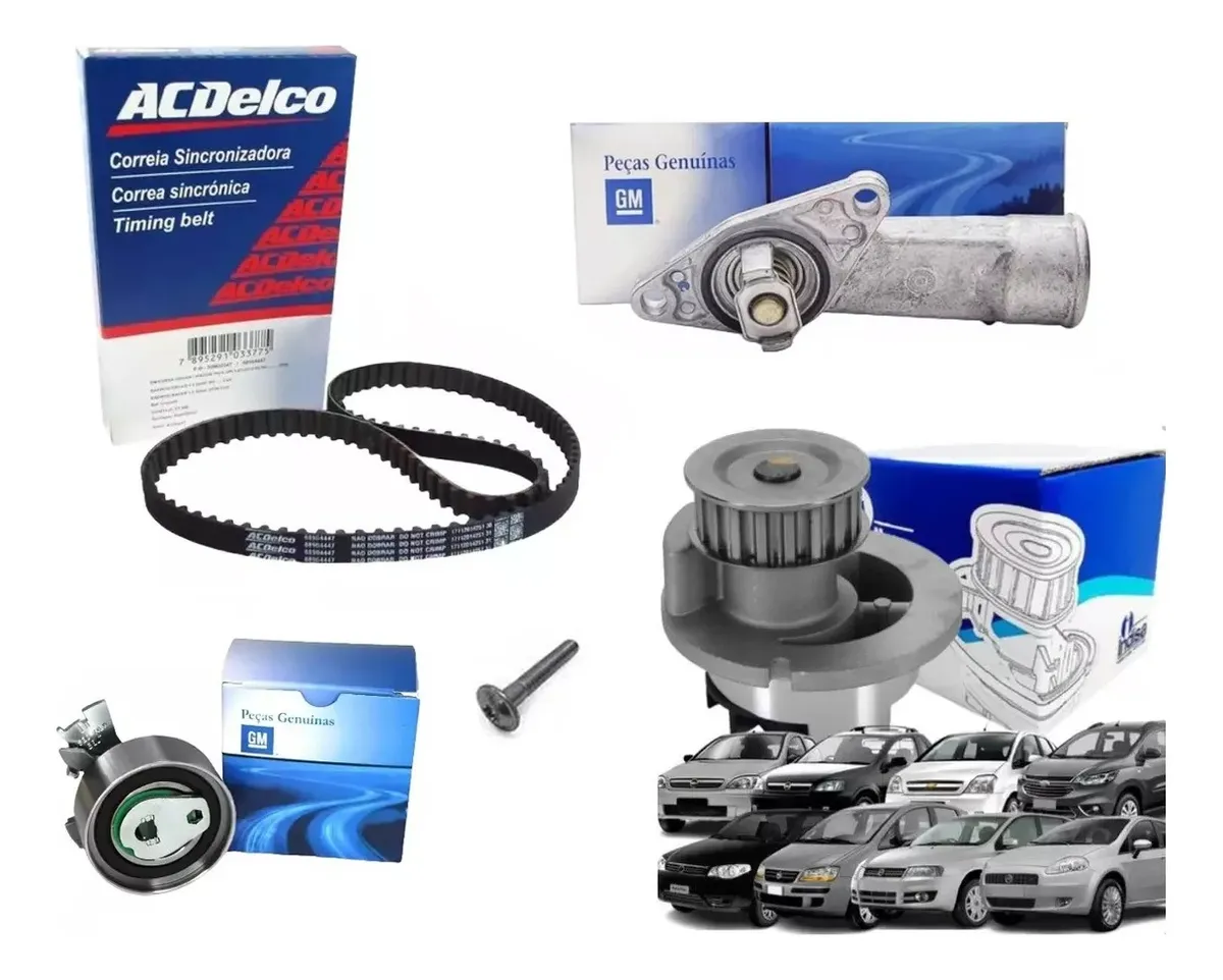 Kit de correa de distribución con tensor y bomba de agua
