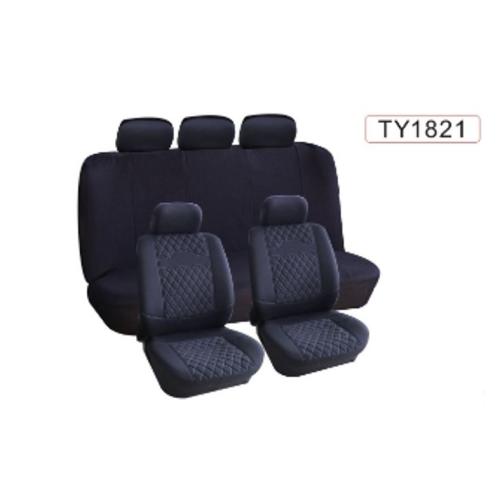 JGO. FUNDAS 4 ASIENTOS AUTO HIGH 9 PIEZAS COLOR NEGRO C/AZUL