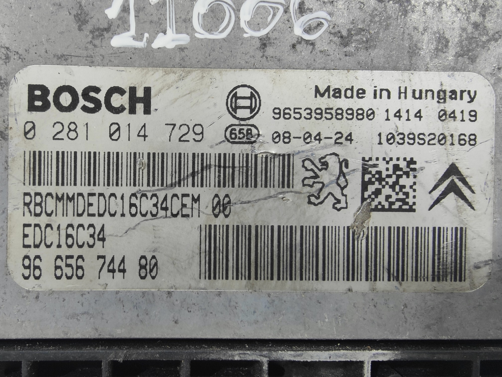 ECU de motor Citroen C4 1.6 HDI 2008, Ref: 11006-K3C12