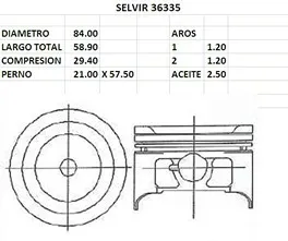 PISTONES 84mm SUZUKI 2.0 16V STD TIK