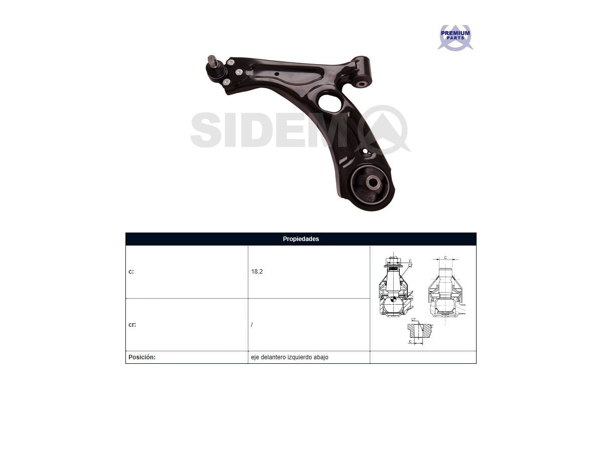 Parilla De Susp Del Chev Onix/Prisma/Cobalt/Spin Active 7/Spin Lt Ltz/Sonic Lt Ltz 12-25 Izq