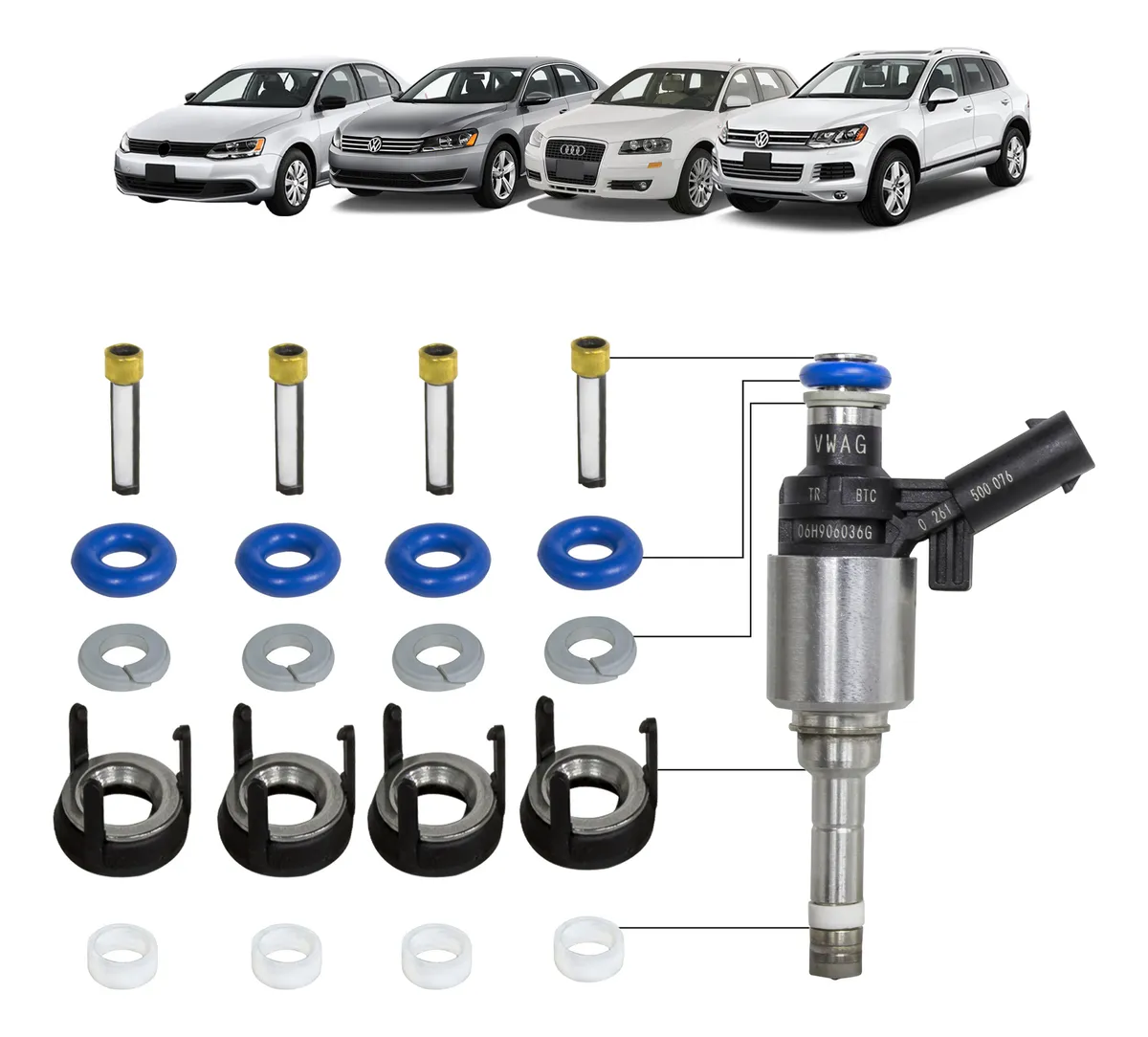Reparación completa de inyectores Vento Audi Tiguan Passat GDI