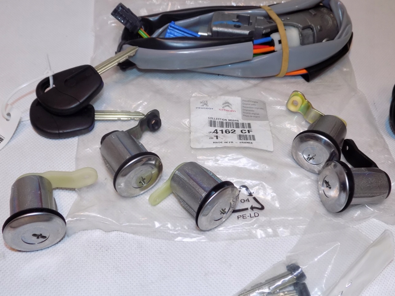 Kit de llave de contacto y cilindros