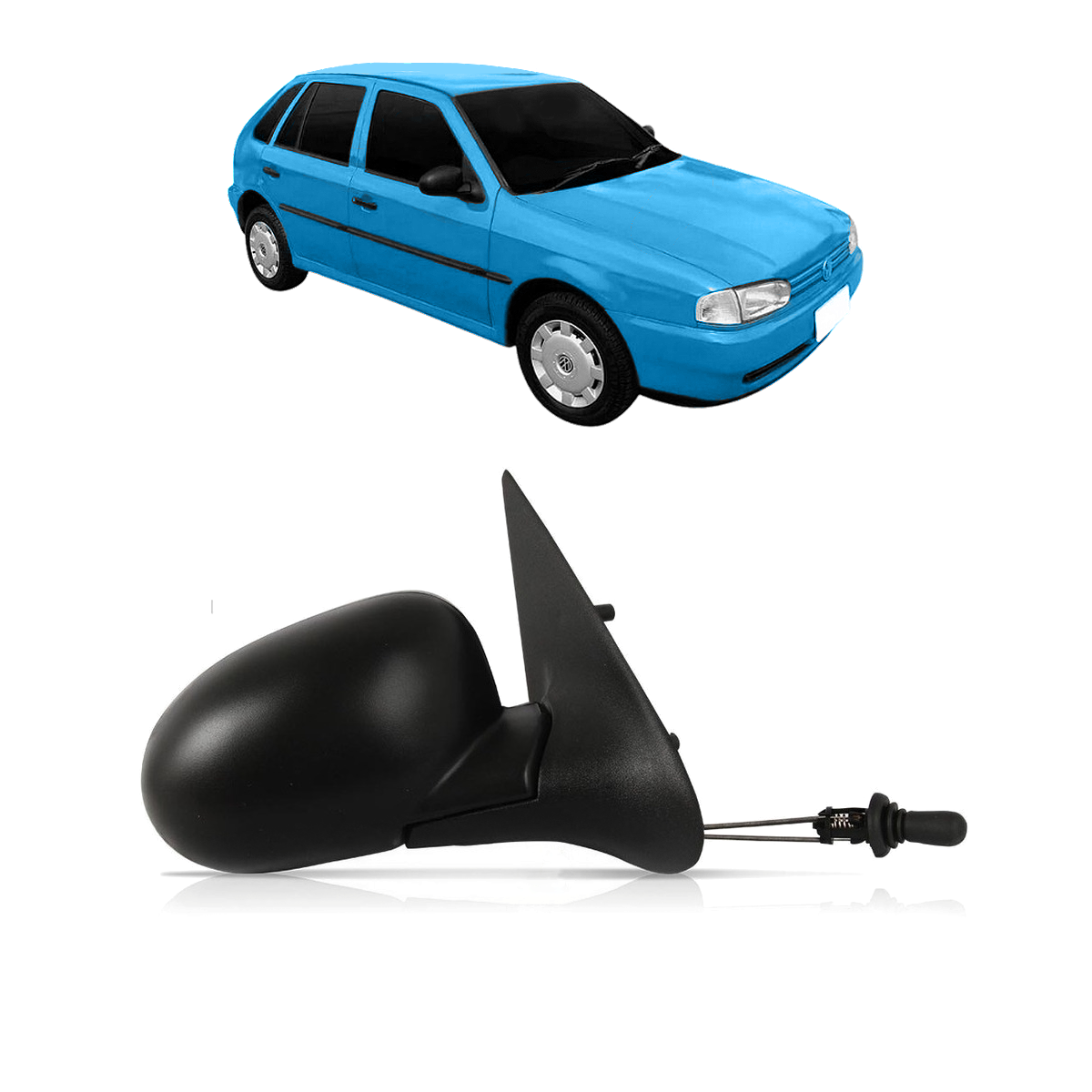 Espejo Derecho VW Gol G2 4 Puertas 1995  1999 Con Control