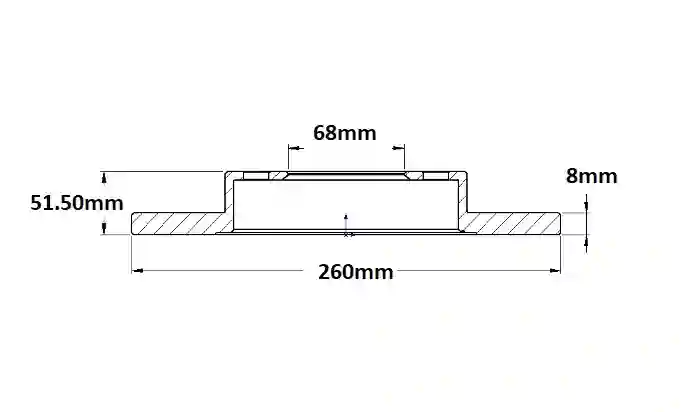 DISCO FRENO (260mm) TRA NISSAN SENTRA B18