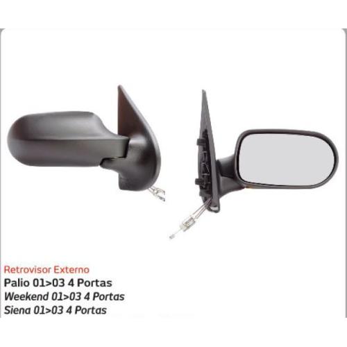 ESPEJO FIAT IZQ. PALIO 2000...2003 2 PTAS. C/CONTROL STRADA 2001..2004.METAGAL