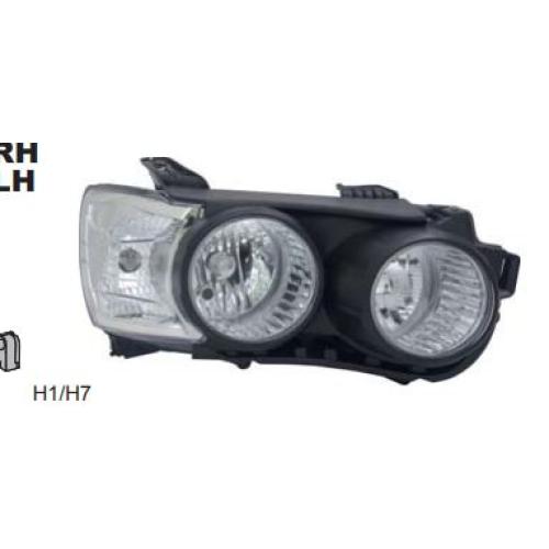 SEMIOPTICA CHEVROLET SONIC IZQ. ARO NEGRO (H1+H7) 96831061 =2012774159