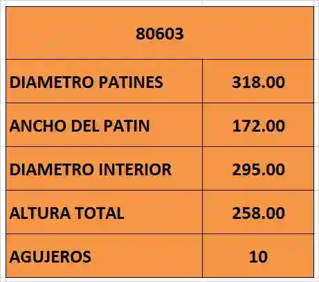 Campana de freno trasera de 418 mm con 10 agujeros