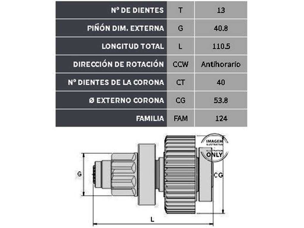 BENDIX N-DENSO TO 13E. L110MM