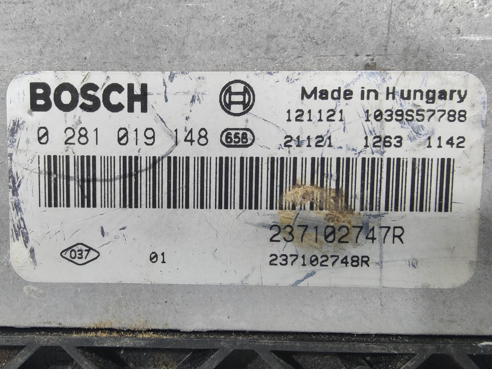 ECU de motor Renault CLIO 1.5 DCI 2012, Ref: 10928-K3B7