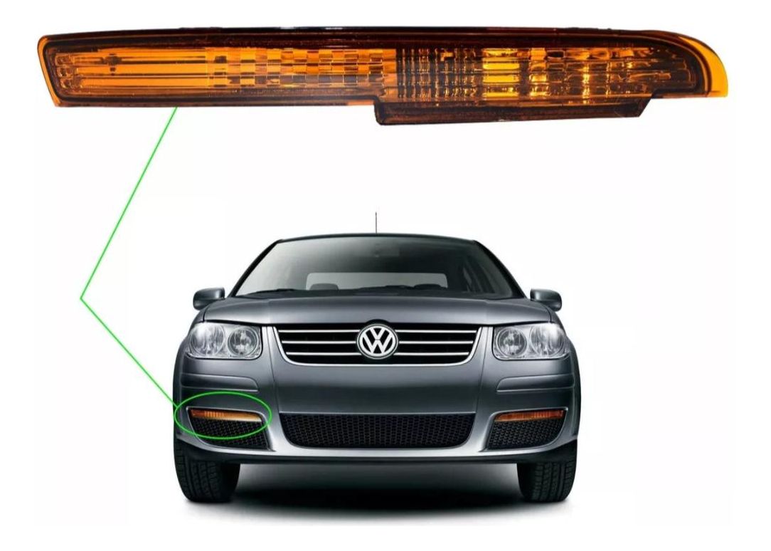 Señalero Paragolpe Volkswagen Bora Derecho C/ Portalámpara