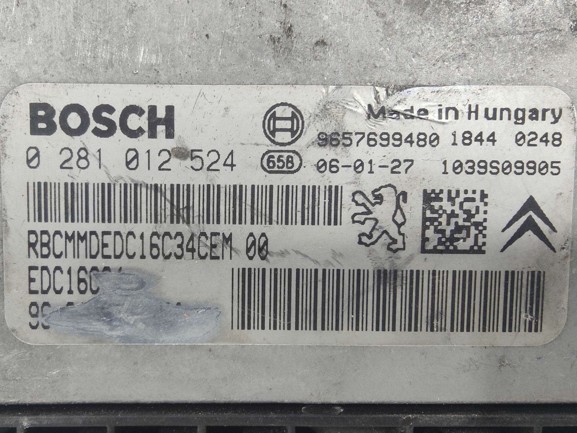 ECU de motor Citroen C3 1.4 HDi 2006, Ref: 8200-K3A7
