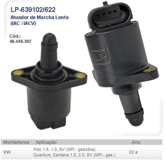 ACTUADOR DE MARCHA LENTA VW POLO 1.6 2002 EN ADELANTE