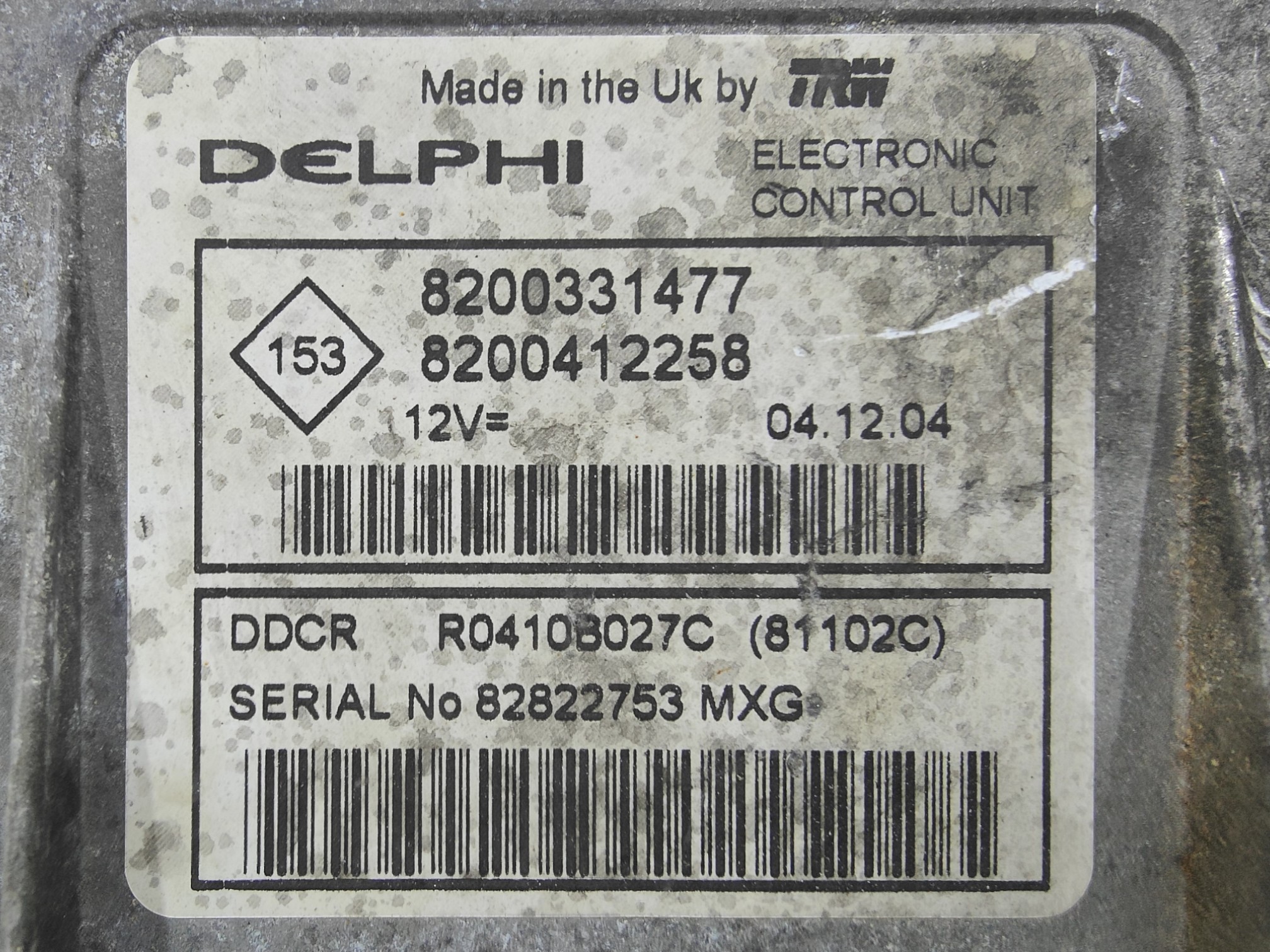 ECU de motor Renault Clio II 1.5 dCi , Ref: 8276-K3A5