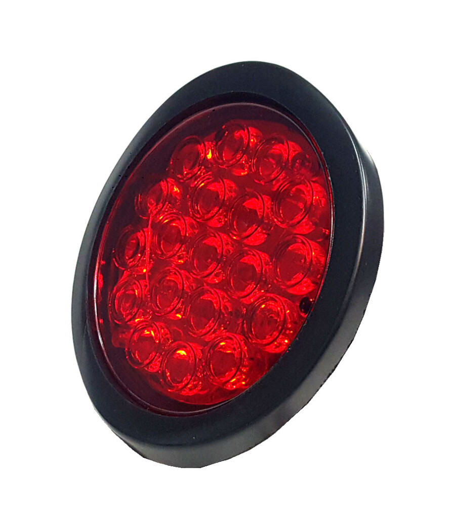 FAROL - TRAS. LED 12-24V REDONDO ROJO 10.5CM