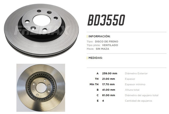 DISCO DE FRENO RN CLIO 1.6/1.8 R19/MEGANE 2.0/KANGOO/SYMBOL