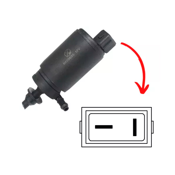 Bomba de lava parabrisas con una salida 12V