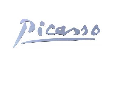 Emblema lateral "Picasso" fondo gris