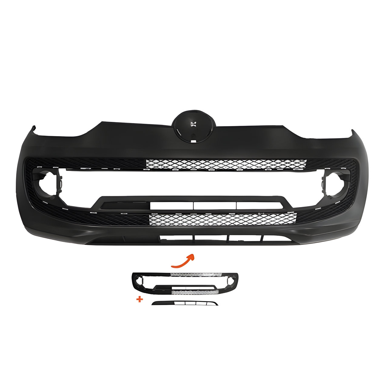 PARAGOLPE DELT. NEGRO LISO C/REJILLA C/SPOILER