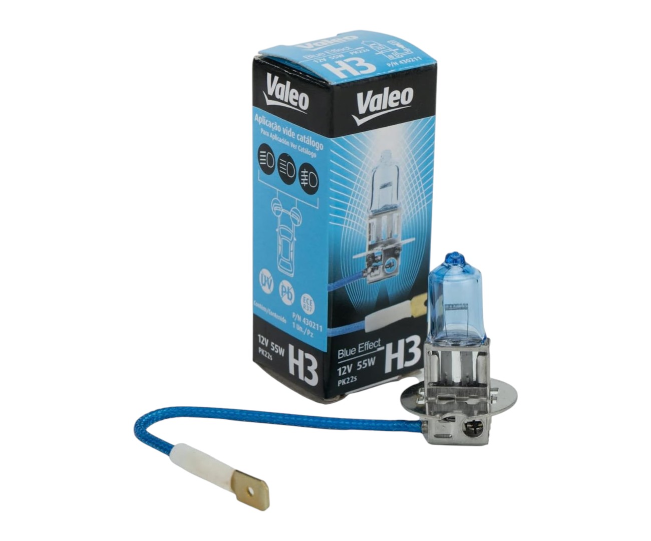 LAMPARA H3 AZUL 12V 55W BLUE EFFECT