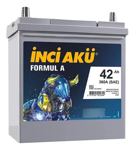 Bateria Inci Aku 75a (42ah) Gtia 3 Años Colocacion Gratis
