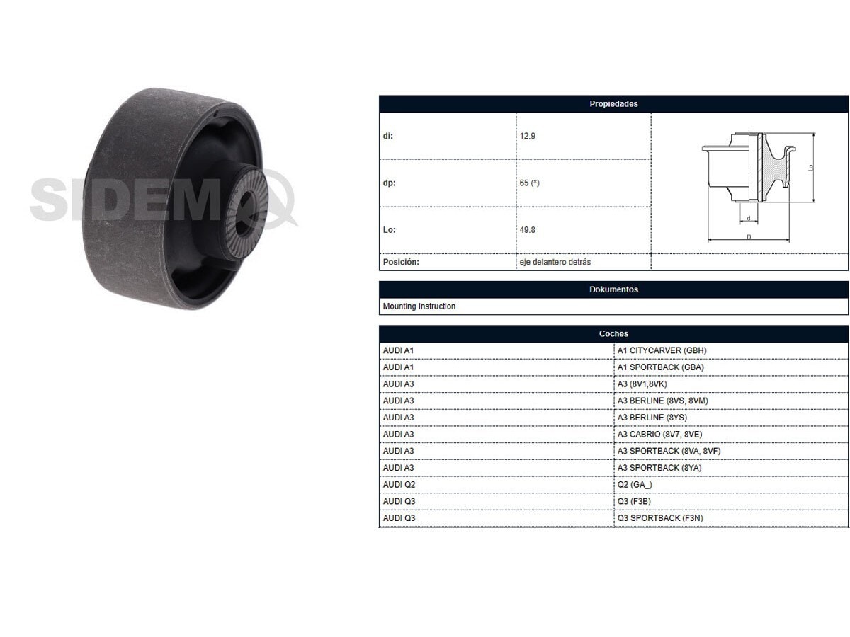 Buje Volks Golf/Nivus/Virtus/T-Cross/Polo 14-25 Der/Izq