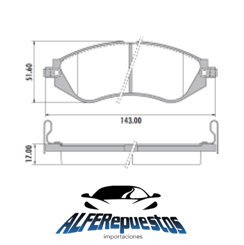 -PASTILLAS DE FRENO CHEVROLET AVEO