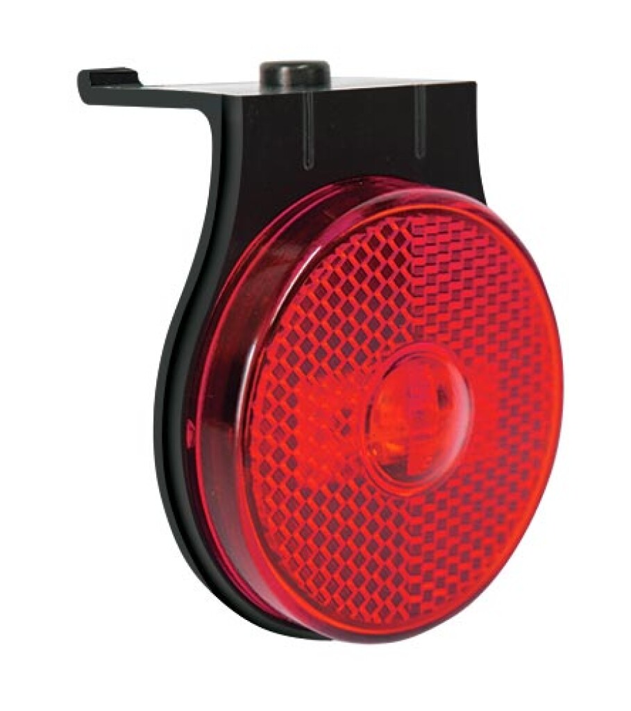 Faro lateral redondo rojo bivolt con ficha