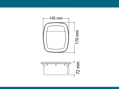 FAROL BAIML 1075 ROJO A TRASERO CON VENTANA TIPO J