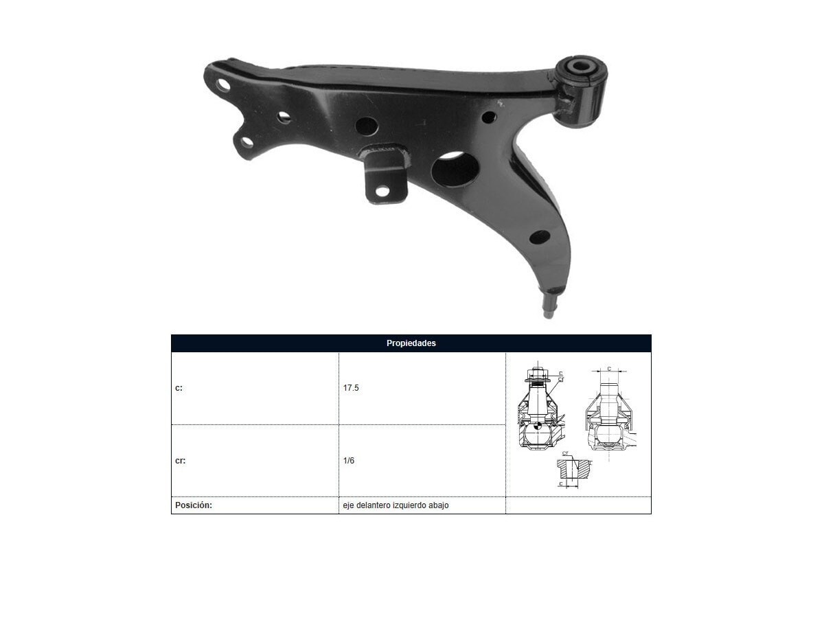 Parilla De Suspension Delantera Toyota Rav4 98-00 Izq