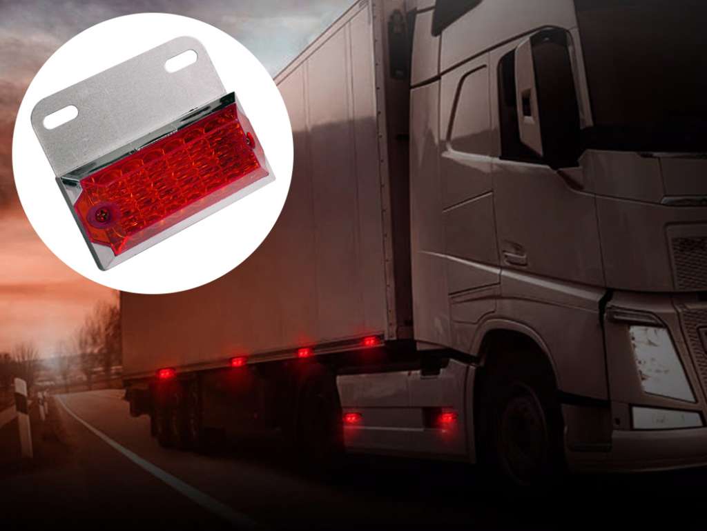 Faro lateral 24V 12 LED rojo