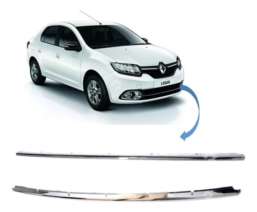 MOLDURA REJILLA PARAGOLPE DELANTERA RENAULT LOGAN 2014 EN ADELANTE ALTERNATIVA [ALTERNATIVO]