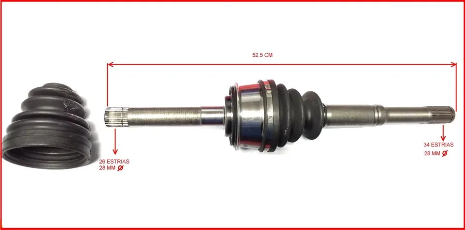 PALIER DEL TOYOTA HILUX 98 (4WD) GSP